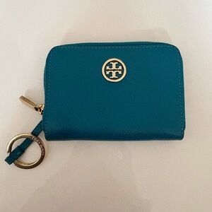 Tory Burch Saffiano leather zip coin case